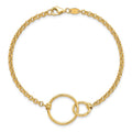 Anyel's 10k Polished interlocking Circles Link Bracelet