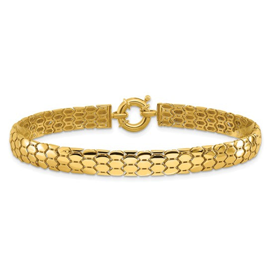 Anyels 10K Polished Fancy Link Bracelet