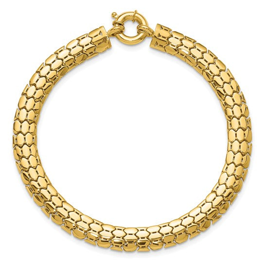 Anyels 10K Polished Fancy Link Bracelet