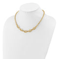 Anyel's 10K Polished and Textured Fancy Link Necklace