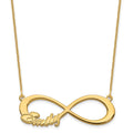 10k Yellow Gold 1 Name Infinity Necklace