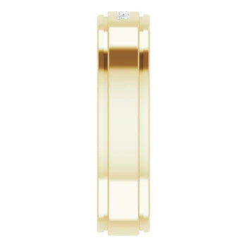 10K Yellow Gold Men's Diamond Wedding Band