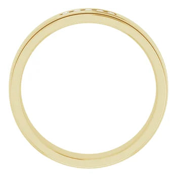 10K Yellow Gold Men's Diamond Wedding Band
