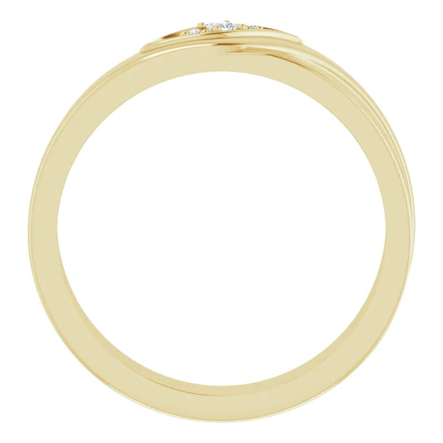 10K Yellow Gold 1.5 mm Square Mens Band Mounting