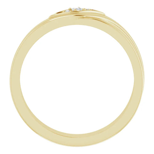 10K Yellow Gold 1.5 mm Square Mens Band Mounting