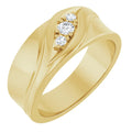 10K Yellow Gold 3 mm Round Mens Band Mounting