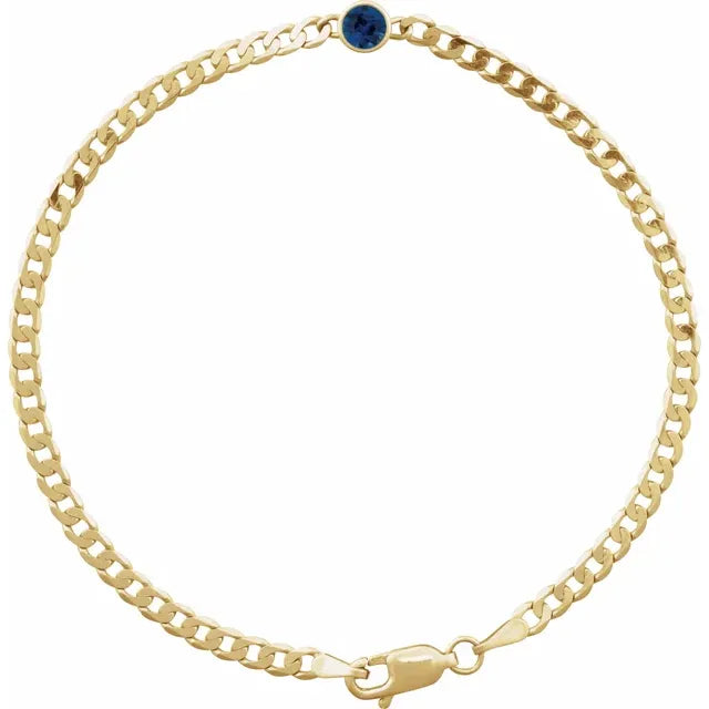 14K Yellow Gold Lab-Grown 7" Bracelet