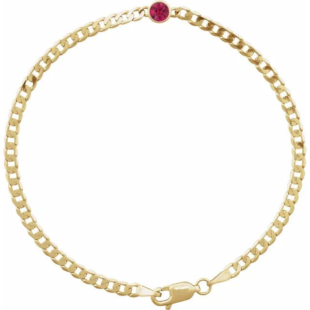 14K Yellow Gold Lab-Grown 7" Bracelet
