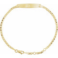 14K Yellow Gold Adjustable Anchor Identification 6-7" Bracelet