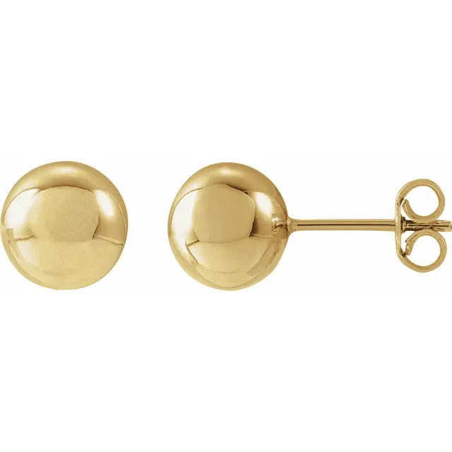14K Yellow Gold 5 mm Ball Earrings