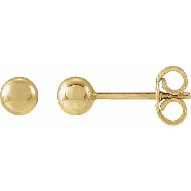 14K Yellow Gold 5 mm Ball Earrings