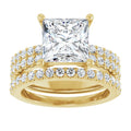 10K Yellow Gold 8x8 mm Square Engagement Ring Mounting - Band