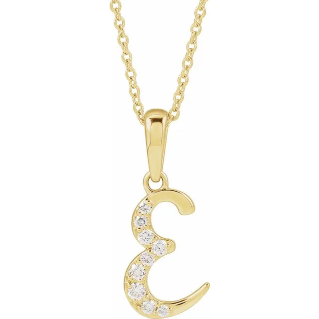 14K Yellow Gold 1/5 CTW Natural Diamond 18" Necklace