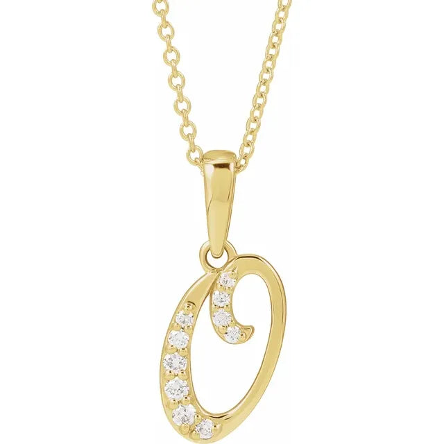 14K Yellow Gold 1/5 CTW Natural Diamond 18" Necklace