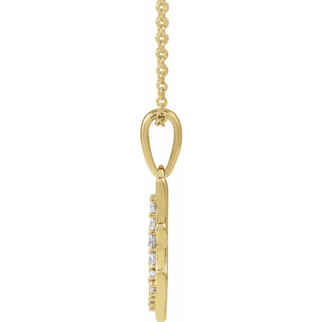14K Yellow Gold 1/5 CTW Natural Diamond 18" Necklace