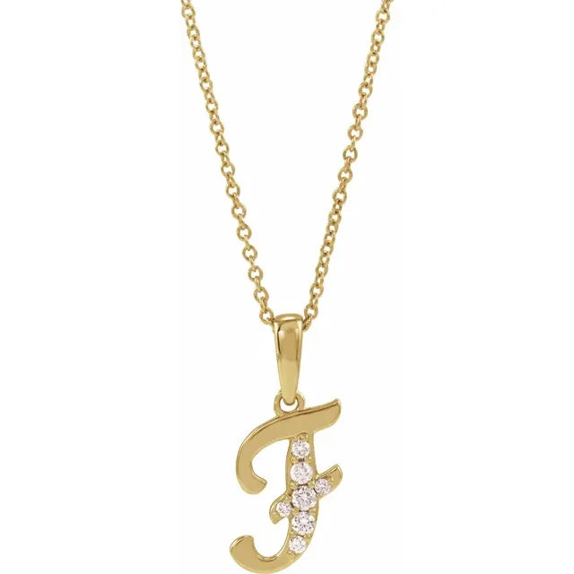 14K Yellow Gold 1/5 CTW Natural Diamond 18" Necklace