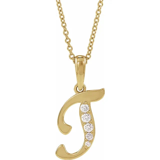 14K Yellow Gold 1/5 CTW Natural Diamond 18" Necklace