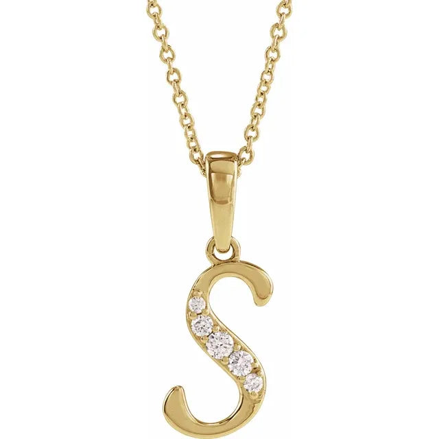 14K Yellow Gold 1/5 CTW Natural Diamond 18" Necklace