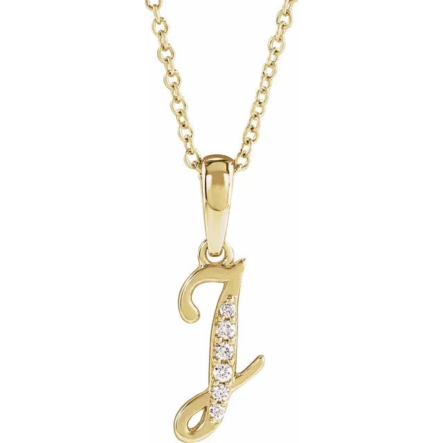 14K Yellow Gold 1/5 CTW Natural Diamond 18" Necklace