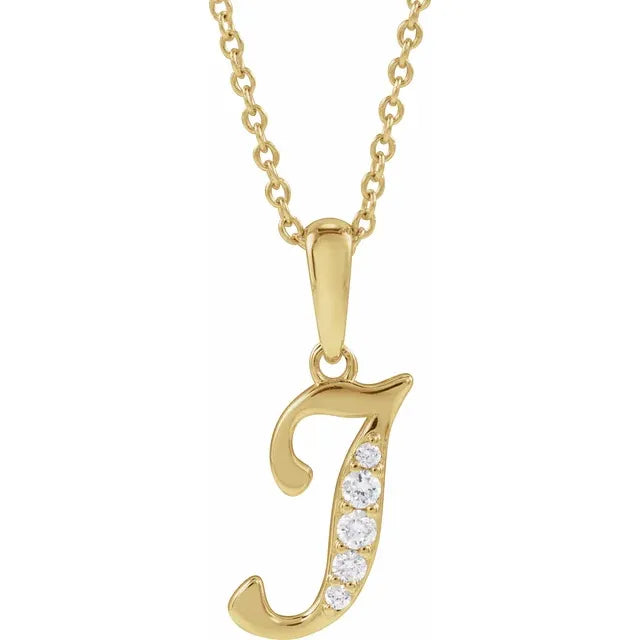 14K Yellow Gold 1/5 CTW Natural Diamond 18" Necklace