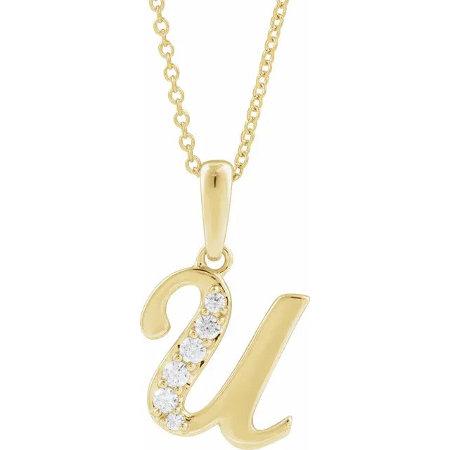 14K Yellow Gold 1/5 CTW Natural Diamond 18" Necklace