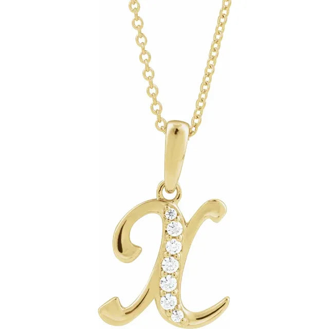 14K Yellow Gold 1/5 CTW Natural Diamond 18" Necklace