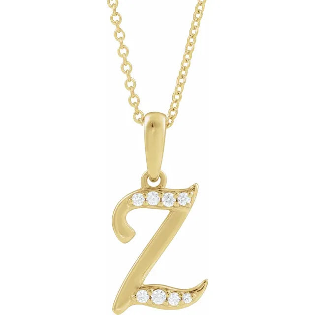 14K Yellow Gold 1/5 CTW Natural Diamond 18" Necklace