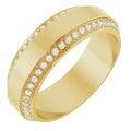 Yellow Gold Moissanite Wedding Band – Timeless Elegance