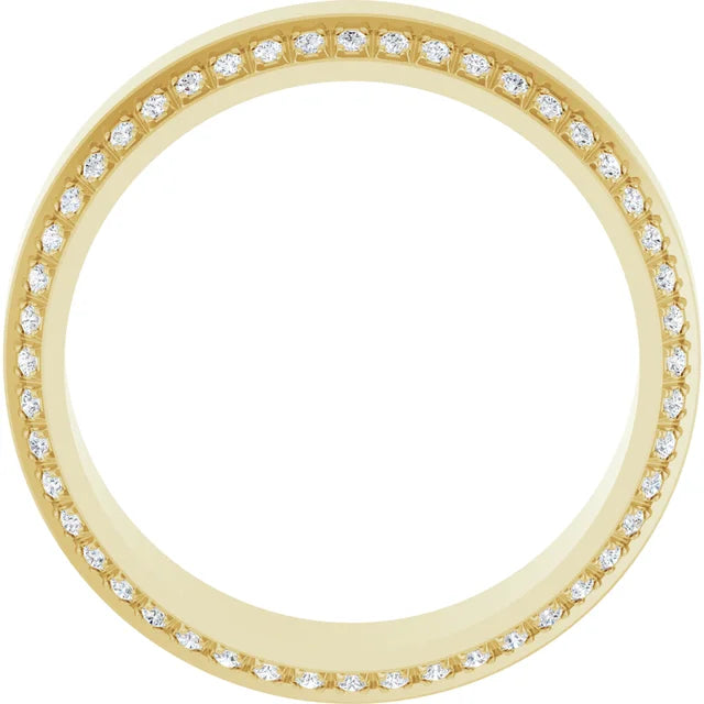 Yellow Gold Moissanite Wedding Band – Timeless Elegance