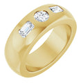 10K Yellow Gold Three-Stone Lab-Grown Diamond Ring