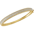 14K Yellow Gold 1 3/8 CTW Lab-Grown Diamond Bangle 7" Bracelet