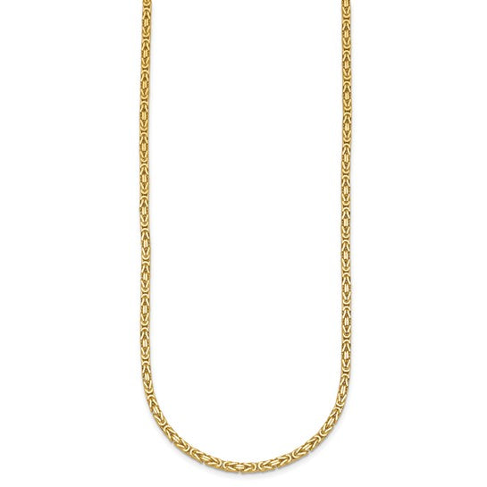 Herco 14K Polished 2.5mm Solid Byzantine 20 Inch Chain