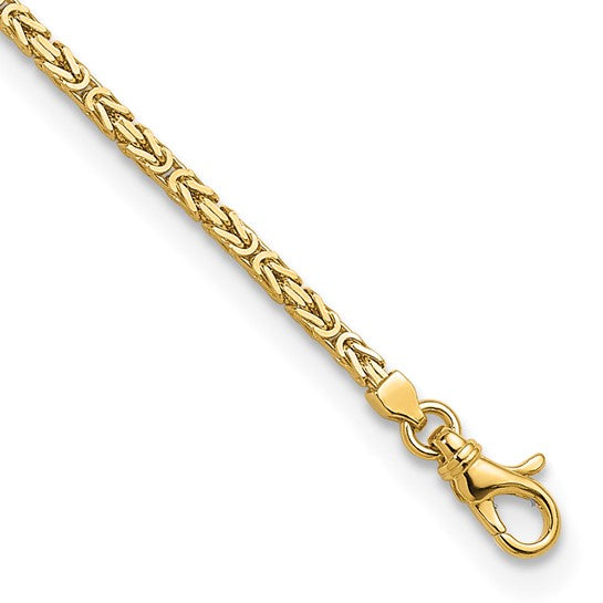 Herco 14K Polished 2.5mm Solid Byzantine 20 Inch Chain
