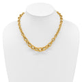 Herco 14K Polished Graduated Double Oval Link 18 Inch Necklace