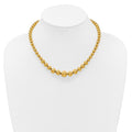 Herco 14K Polished Graduated Beaded 17.25 Inch Necklace