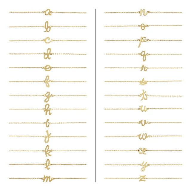 14K Yellow Gold Initial S 6 1/2-7 1/2" Bracelet