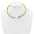 Herco 18K with White Rhodium Polished Woven Diamond Panther Neck Collar