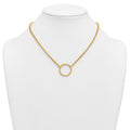 Herco 18K Polished Single Ring 17.75 Inch Popcorn Mesh Necklace