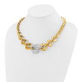 Herco 18K Two-tone Polished Diamond Fancy Link 19 inch Necklace