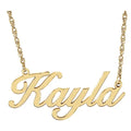 10K Yellow Gold Script Single Name 18" Necklace