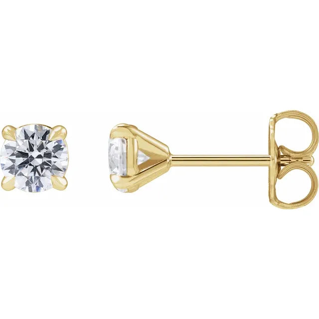 14K Yellow Gold Lab-Grown Diamond Cocktail-Style Stud Earrings