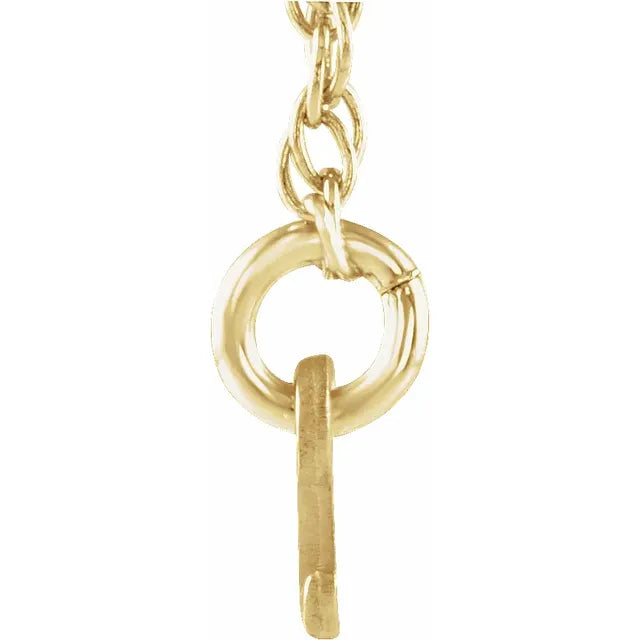 10K Yellow Gold Script Couples Name 18" Necklace