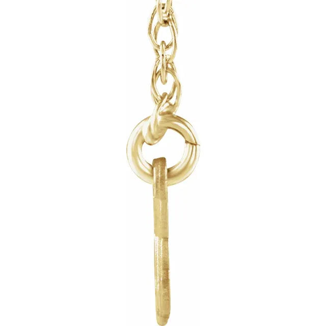 10K Yellow Gold .01 CTW Natural Diamond Script Single Name 18" Necklace