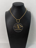 Anyel 18K Polished Single Ring 17.75 Inch Popcorn Mesh Necklace