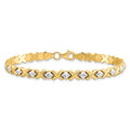 Leslie's 10K Yellow Gold with Rhodium D/C Bracelet