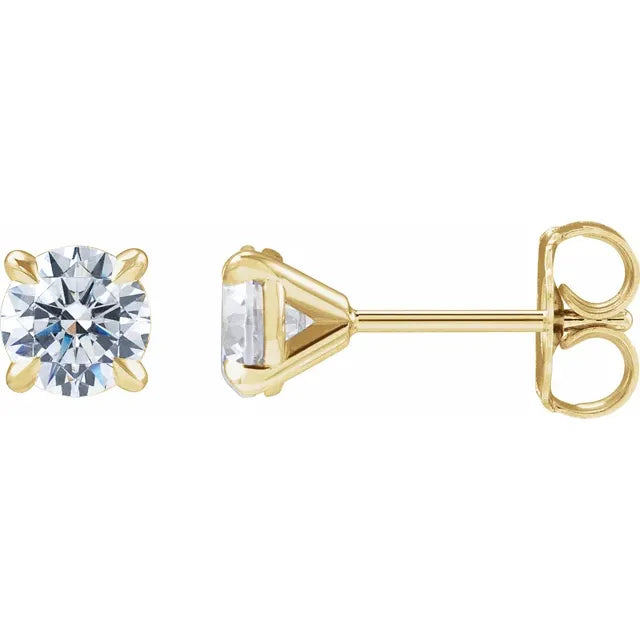 14K Yellow Gold Lab-Grown Diamond Cocktail-Style Stud Earrings