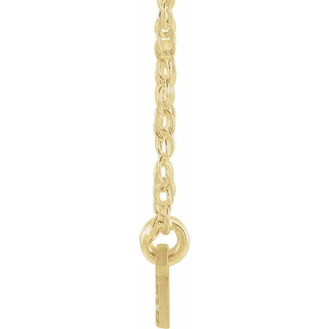 10K Yellow Gold .05 CTW Natural Diamond Couples Name 18" Necklace