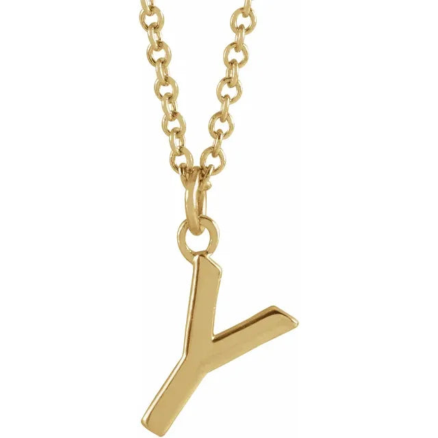14K Yellow Gold Dangle 18" Necklace
