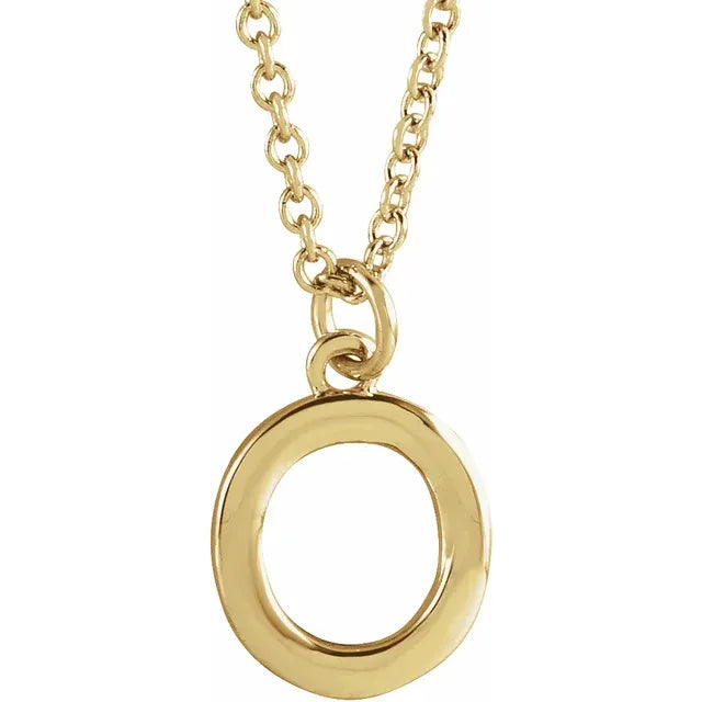 14K Yellow Gold Dangle 18" Necklace
