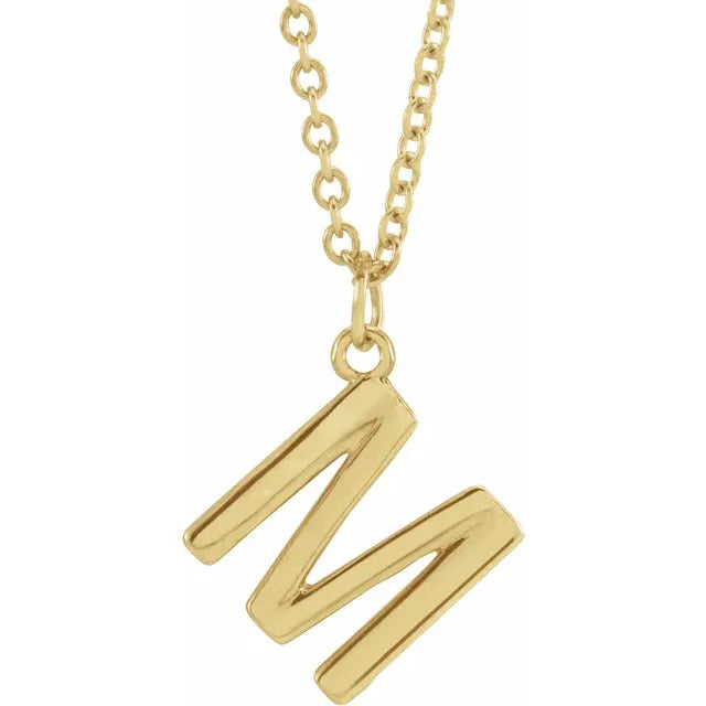 14K Yellow Gold Dangle 18" Necklace